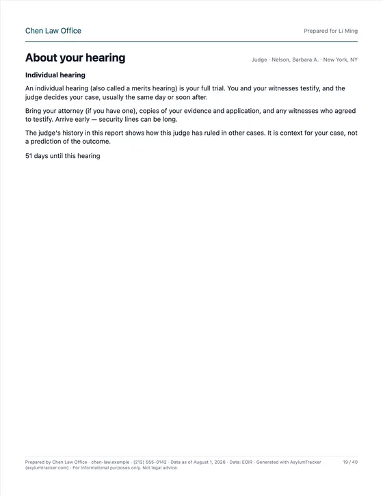 About your hearing