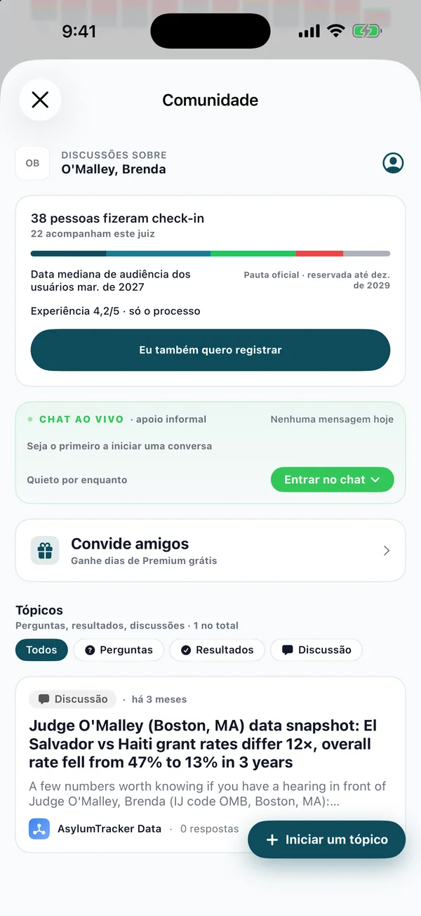 Relatos da comunidade sobre um juiz